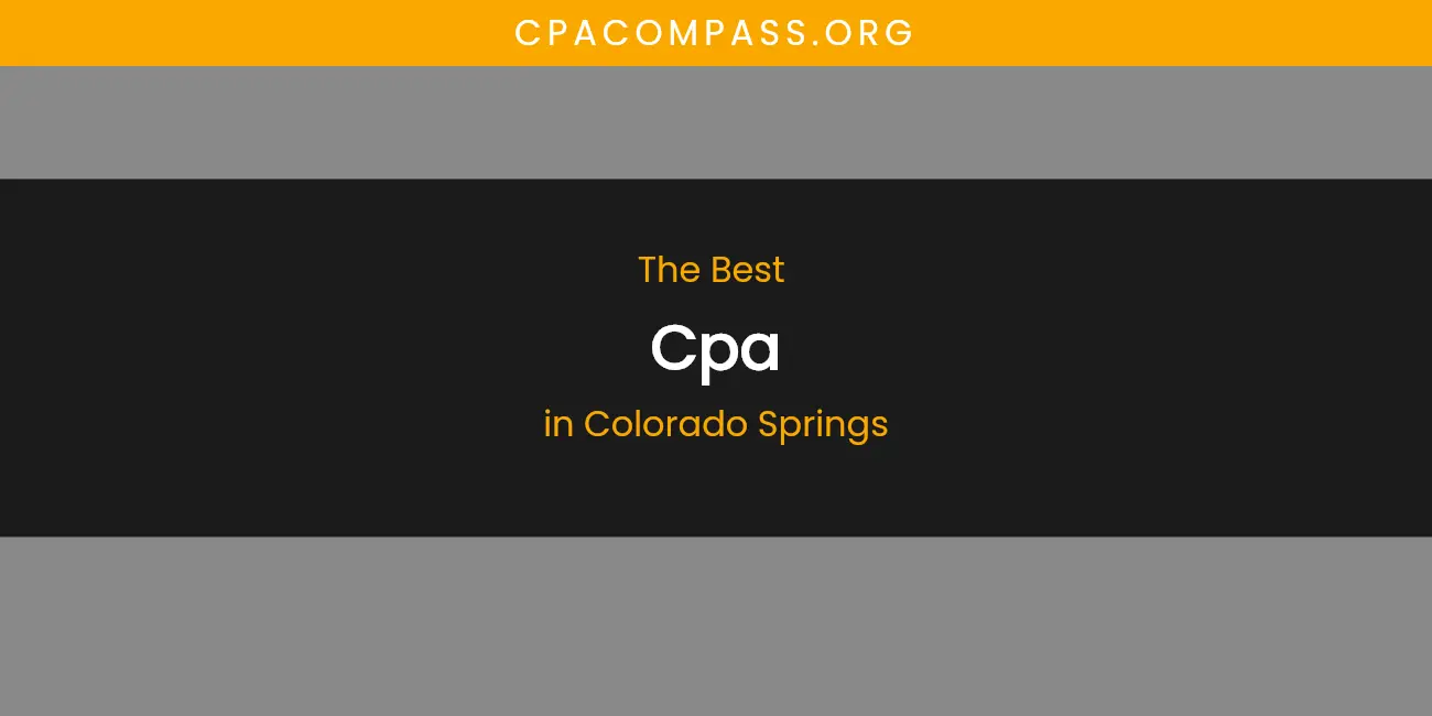 The Absolute Best CPA in Colorado Springs featured